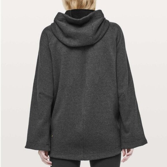 Lululemon Principal Dancer Hoodie Women’s 10 Heathered Black W3BNZS French Terry - Picture 4 of 11